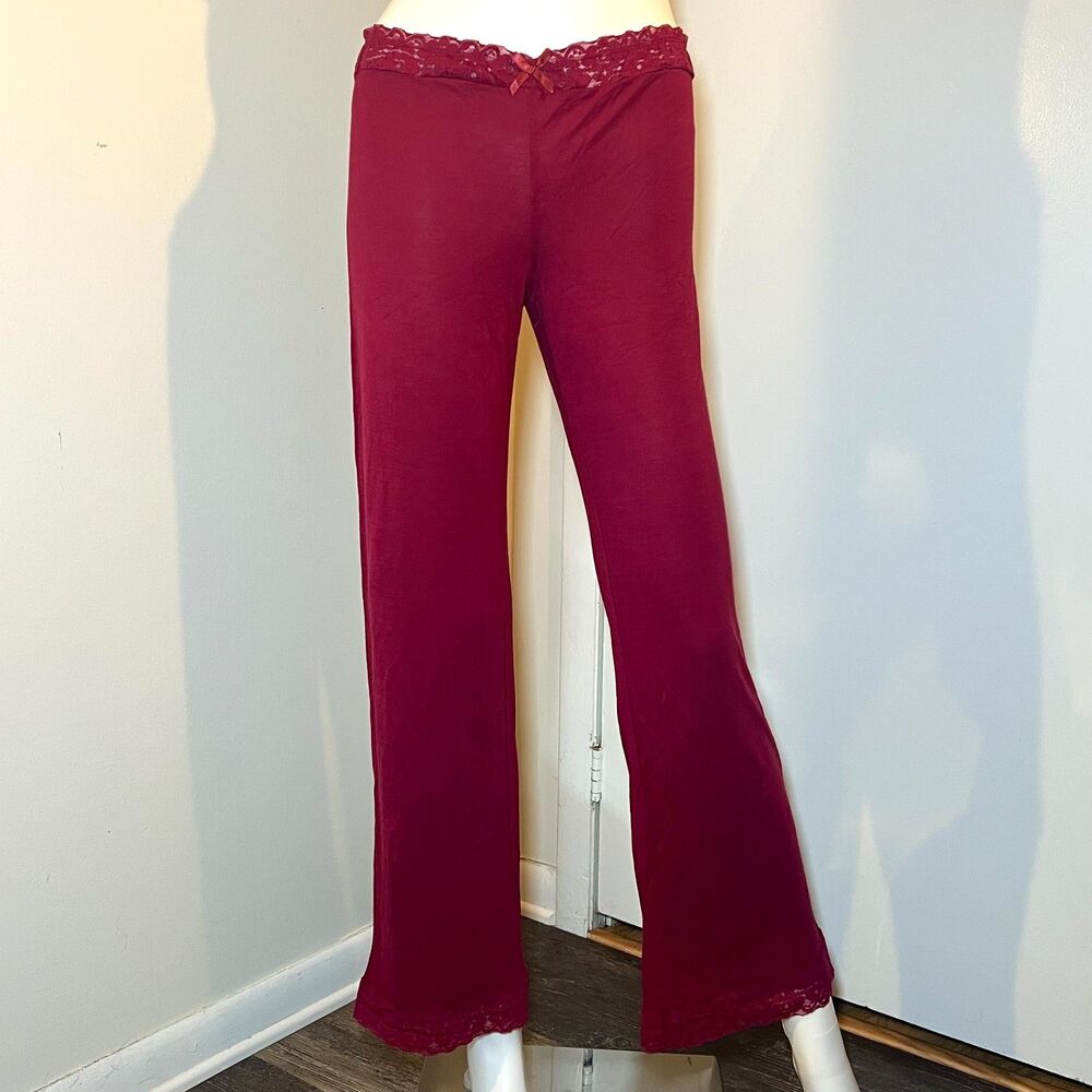 Gilligan & O'Malley Low Rise Wide Leg Flared Lace Pants S Grunge Whimsigoth Y2K